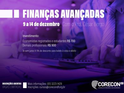 Curso de finanças avançadas tem nova data