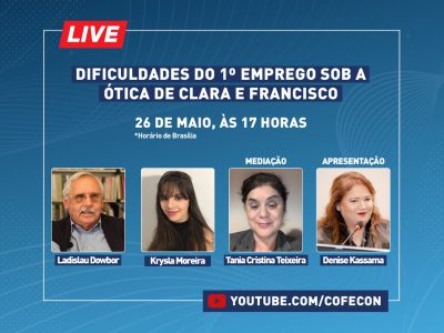 Live: Dificuldades do primeiro emprego sob a ótica de Clara e Francisco