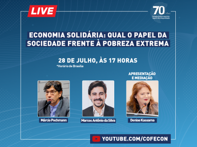 Economia Solidária em pauta na próxima live do Cofecon
